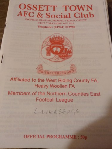 Ossett town liversedge - town, v