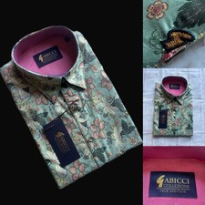 Gabicci Short Sleeve Casual Shirt, Large, Meadow Floral, 100% Cotton, BNWT