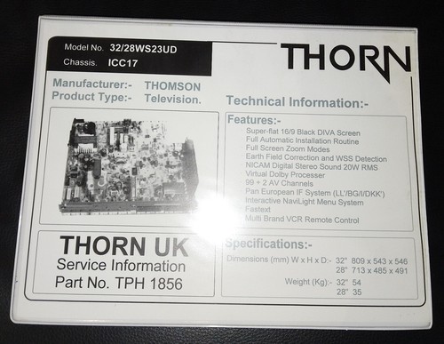 Thorn thomson icc17 28ws23ud - thorn,
