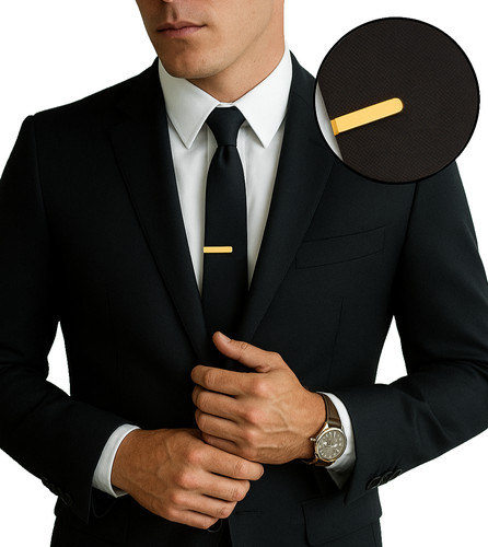 3cm gold men tie clip - gold, men's