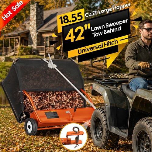 Lawn sweeper tow - 42", behind