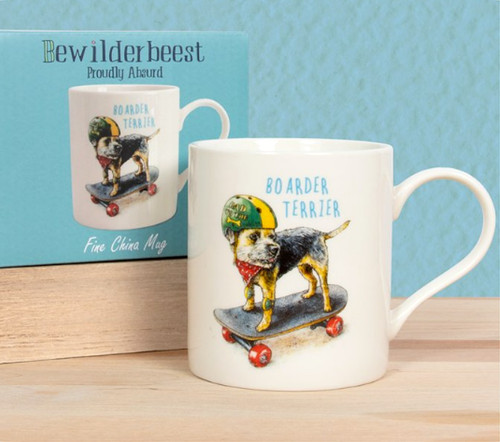 Border terrier dog mug - border, fine