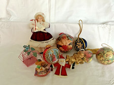 Vintage Victorian Theme Christmas Tree Ornaments x 10