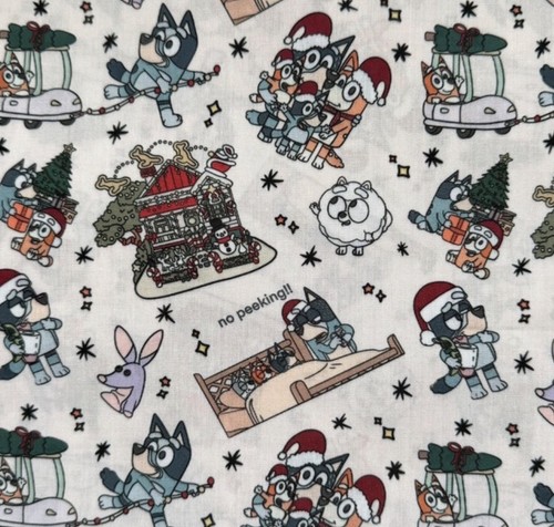 Bluey dog christmas santa - bluey,