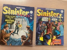 Sinister Tales Vintage Uk Comics 1964 Issues 124/125 Good Condition 