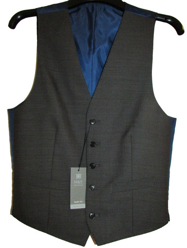 Mens size small waistcoat grey - small,