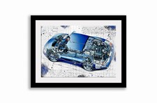 Line Tech Drawing Porsche 996