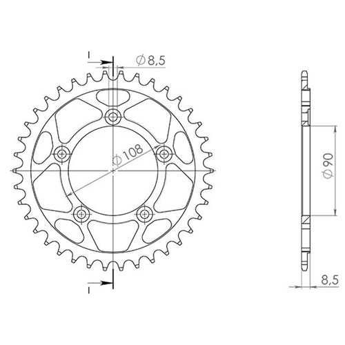 Steel sprocket p520 d38 - sprocket,