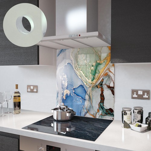Glass splashbacks blue green - splashbacks,