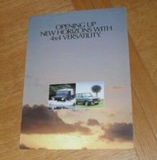 Land Rover Brochure 1987 -