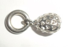 Vintage Denmark Kranz Ziegler 925 Strling Silver Cut Out Heart Drop Charm~ C0026