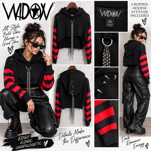 Widow black red - red, striped