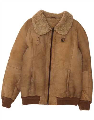 Vintage mens bomber - vintage, shearling