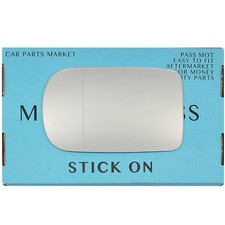 Left side wide angle mirror glass BMW 5 Series E39 1995-2003 power folding