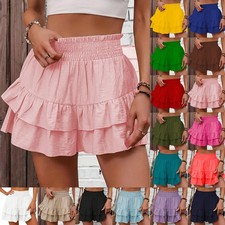 UK Ladies Ruffles Shorts Dress