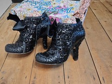 Irregular Choice Black Sequin Abigail's Party UK Size 5 Rock Goth Alternative