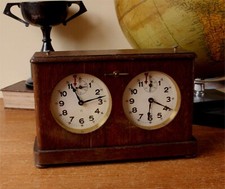 Antique chess clock - chess, clock.