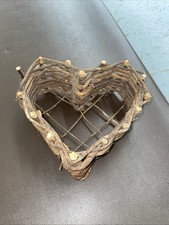 BASKET HEART Shaped Wicker