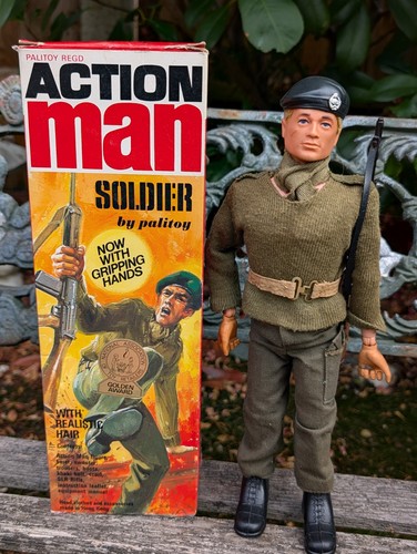 Vintage action man boxed - vintage, gold