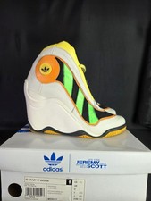 Jeremy Scott Adidas JS Crazy 97 Wedge Trainers Boots White Multi