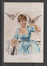 CIGARETTE CARDS Kimball 1891 Household Pets (lg) - #16 Pet Pigeon