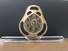 Military horse brass for the Worcestershire Regiment.  In great condition.