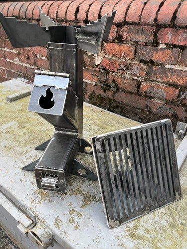 Steel rocket stove complete - stove,