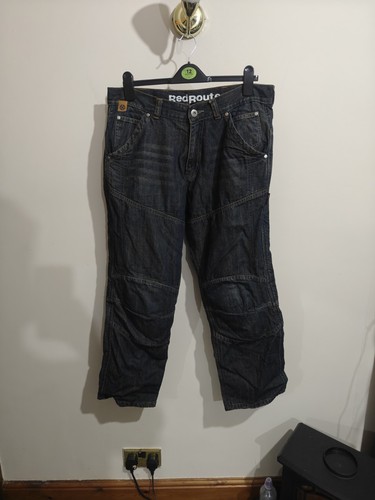 Red route motorbike jeans - red,
