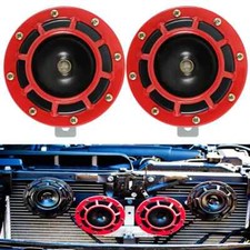 2Pcs 115DB Loud Compact Electric Blast Super Tone Hella Horn Set Car Truck UK