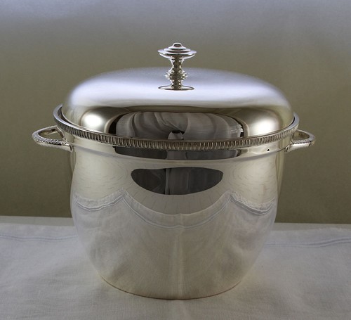 Silver ice bucket - ice,