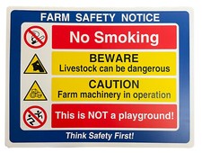 Farm Safety Signs Various