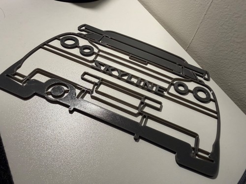 Nissan skyline r34 rear - r34, plaque
