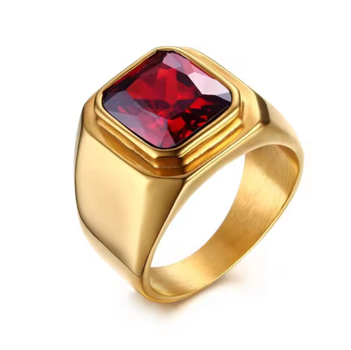Men stainless steel - steel, red