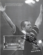 WOLVES & ENGLAND: STEVE BULL 'BULLY' SIGNED 10.5x8 BOOK/ANNUAL PICTURE+COA