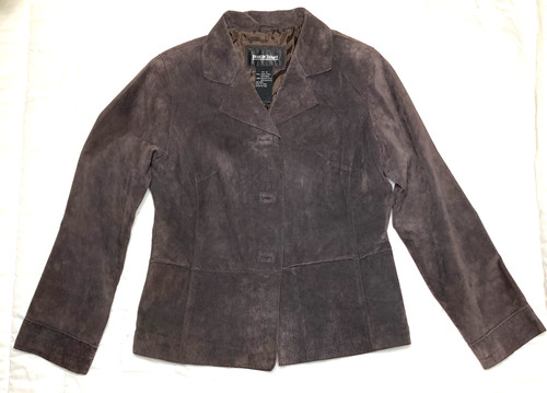Suede leather jacket - leather, womens