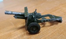 Crescent Toy Die Cast Military Field Gun Vintage 50s British Army Played With 