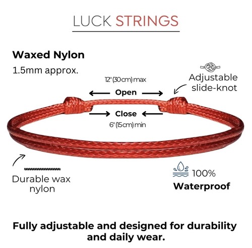 Red string bracelet - string,