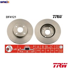 2x BRAKE DISC DF4121 FOR MAZDA