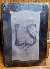 LARGE ANTIQUE "LS" SIGN