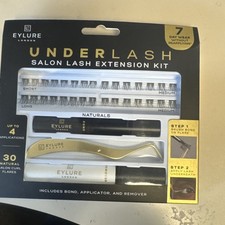 Eylure Underlash Salon Lash Extension Kit, 30 Curl Flares - Bond, Applicator Rem
