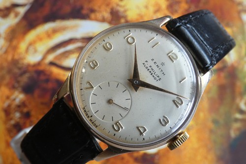 Vintage 1955 zenith 9kt gold - vintage,