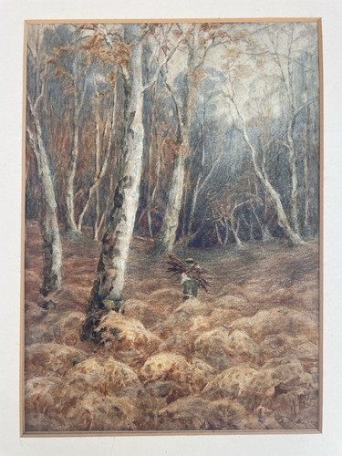 Figure collecting sticks - collecting,