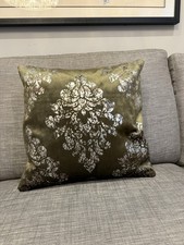 Foil Printed Velvet Green Cushion Covers