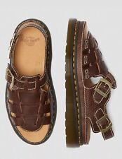 Dr Martens 8092 Brown Leather Buckle Strap Fisherman Made In England Sandals 