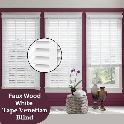 White faux wood - faux, venetian
