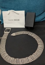 Nadine Merabi Ladies Diamante Silver Belt Brand New In Box With Gift Bag