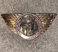 Bergamot buckle M-249 Skull buckle Biker buckle USA 1994 Rare Vintage