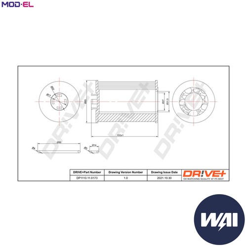 Oil filter dp1110 - dp1110.11.0173, for