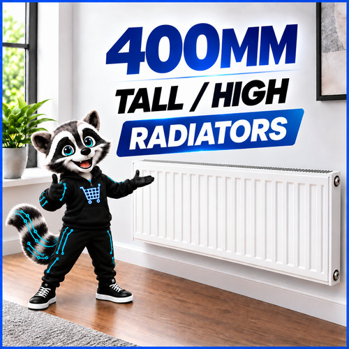 400mm tall radiator white - radiator,