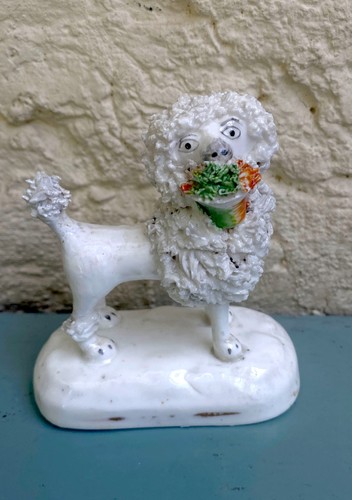 Antique staffordshire poodle - antique,